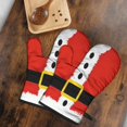 thumbnail image 5 of Cute Oven Mitts,Red Christmas Santa Costume Pattern Oven Mitt 2-Pack Set,Kitchen Gloves for Oven,Heat Resistant Oven Mitts 7.7"x12", 5 of 7