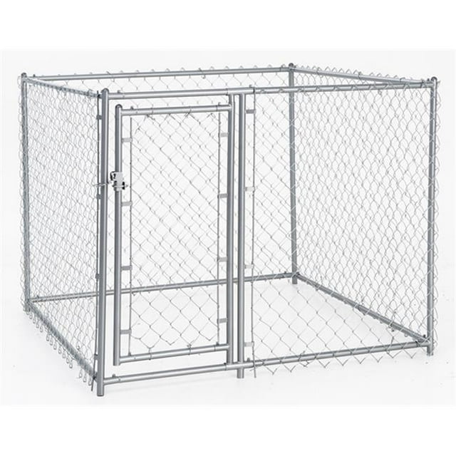 Galvanized Chain Link Kennel with PC Frame, 4 H x 5 W x 5 L ft.