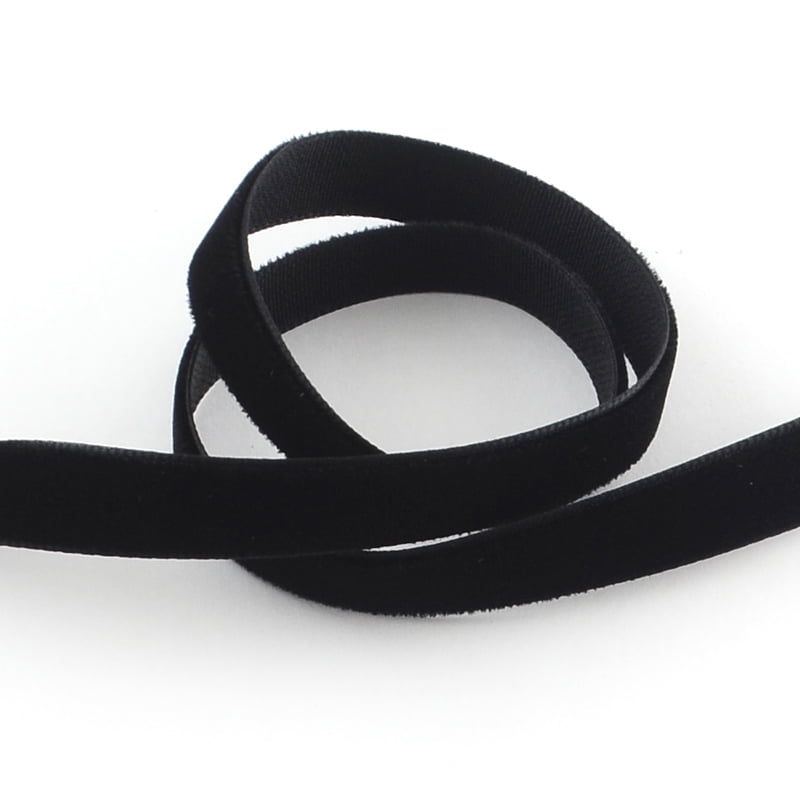 3/8 inch Single Face Velvet Ribbon Black 3/8 inch(9.5mm) 200yards/roll(182.88m/roll)