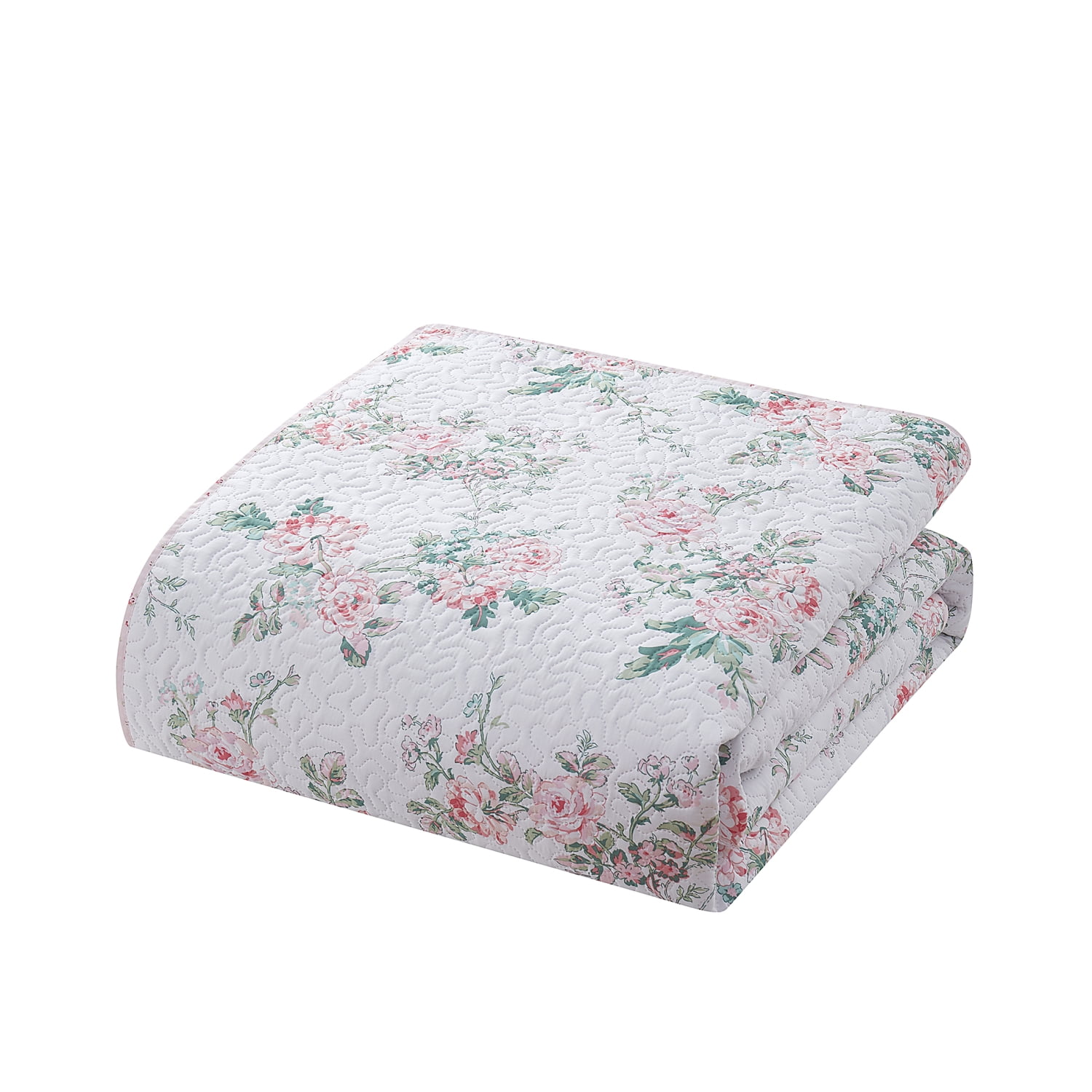 Simply Shabby Chic 4-Piece White Azure Floral Bedding Sets, Full Queen