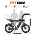 thumbnail image 6 of 750W 28Mph Electric Bike, 48V 25Ah 80Miles,20" Fat Tire Mountain Bike for Adults,Disc Brakes cTUVus Certified,Class 3, 6 of 8