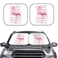 thumbnail image 2 of Xecao Flamingo for Foldable Car Sun Shades (2-Pack) offer sun protection with an easy-fold design for convenient windshield shading., 2 of 7