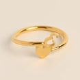 thumbnail image 1 of Xihbxyly Anillos de Inicial de Oro, Anillo Apilable con Letra Abierta, Joyería Ajustable con Alfabeto, Regalos Personalizados Únicos, Accesorio de Moda para Mujer, Perfecto para Mamá o Novia., 1 of 3