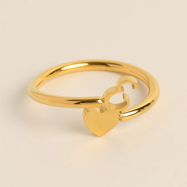 Xihbxyly Anillos de Inicial de Oro, Anillo Apilable con Letra Abierta, Joyería Ajustable con Alfabeto, Regalos Personalizados Únicos, Accesorio de Moda para Mujer, Perfecto para Mamá o Novia.