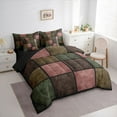 thumbnail image 3 of Castle Fairy Geometric Plaid Twin Bedding Sets 7-Piece for Boys Girls,Vintage Aesthetic Bedding Comforter Set Microfiber,Abstract Retro Grid Breathable Sheet Sets,Microfiber Bedroom Decor,Reversible, 3 of 8