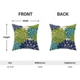 thumbnail image 4 of Navy Blue Sage Green Teal Pillow Covers 16x16 Inch Set of 2 Dahlia Floral Decor Throw Pillows Summer Modern Geometry Flower Outdoor Decorative Cushion Cases for Sofa Couch Bed Decorations, 4 of 6