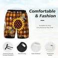 thumbnail image 3 of Fotbe Sunflower Gnomes and Bees Traje de Baño para Hombre – Shorts de Natación de Secado Rápido con Forro y Bolsillos-Medium, 3 of 6