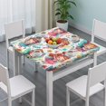 thumbnail image 3 of Colorful Fairy Princess Pattern Square Fitted Tablecloth with Elastic Edge,Square Table Cover,Washable Elastic Table Cover for Home Kitchen Party Decor 34"x34", 3 of 6