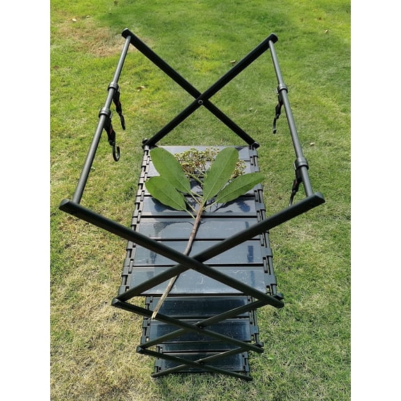 3FT Folding Camp Table with 3-Tier Storage Rack