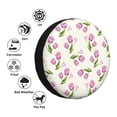 thumbnail image 3 of Bingfone Tulips Flowers Spare Tire Cover Weatherproof Universal Wheel Protectors for RV Camper Travel Trailer SUV Truck-14 inch, 3 of 8