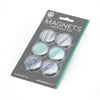 U Brands Round Magnets, Assorted Fashion Prints, 6 Count