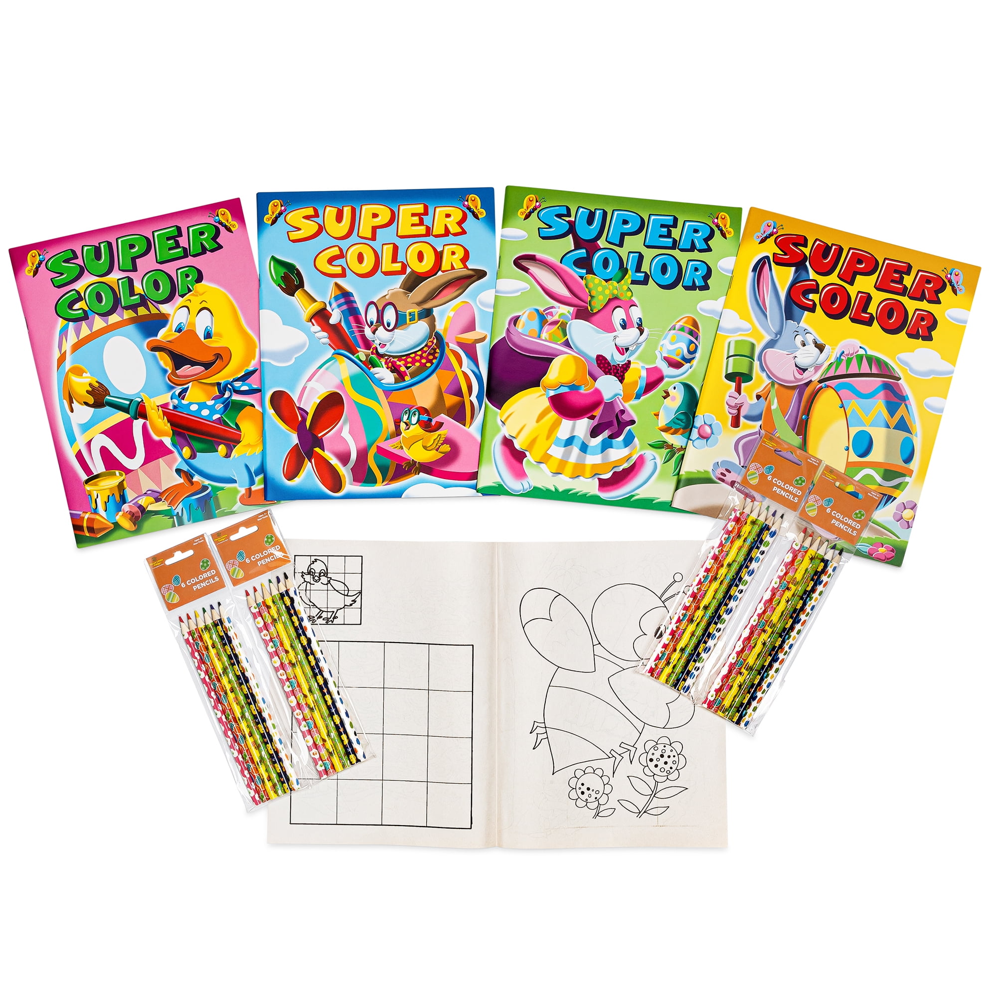 Three Little Twigs: Easter/Spring Coloring Books Bundle, 8 Pieces
