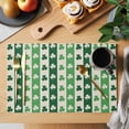 thumbnail image 2 of St. Patrick's Day Placemats Set of 4, Green Shamrock Irish Lucky Leaves Placemats for Dining Table, Place Mats for Kitchen Tabletop, Waterproof Wipeable Dining Table Mats Set, 2 of 9