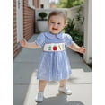 thumbnail image 6 of BemeyourBBs Little Girl Back to School Dress Embroidered Plaid Short Sleeve Dress, 6 of 9