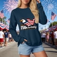 thumbnail image 6 of Leey-World 250 Years America Anniversary 250th Independence Day Freedom T-Shirt 4th Of July Tops(Navy,XL), 6 of 9