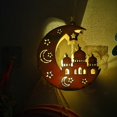 thumbnail image 2 of 4 Black Colgante de madera Eid Mubarak con luz Led, decoraciones de Ramadán para el hogar, fiesta islámica musulmana, decoración Eid Kareem Ramadán, 2 of 5