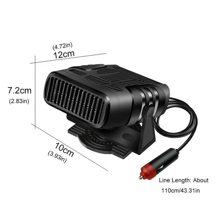 120W Portable Electric Car Heater Fan Heater Cooler 12V DC Defogger for  Camping Tent Van Truck - Walmart.com