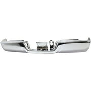 REAR STEP BUMPER FACE BAR; CHROME; WITHOUT PARK ASSIST SENSOR HOLES; FOR 2500/3500 SERIES; MADE OF STEEL; [CH]