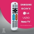 thumbnail image 6 of GE OneTouch Streaming Replacement Remote Control, Big Button, Backlit, White, 6 of 10