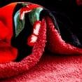 thumbnail image 3 of JML 3 piece Fleece/ Sherpa Comforter Set Red Rose Queen Floral, 3 of 5