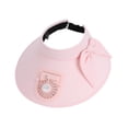 thumbnail image 4 of Sombrero de ventilador de enfriamiento sombrero de playa de borde ancho para caminatas deportes para campamento de campamento ciclismo Rosa, 4 of 10