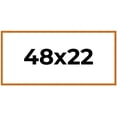 thumbnail image 2 of 48x22 Honey Brown Real Wood Picture Frame Width 0.75 inches | Interior Frame Depth 0.5 inches |, 2 of 8
