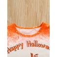 thumbnail image 5 of Kiapeise Happy Halloween Outfit for Little Girl Pumpkin Short Sleeve Tops Leopard Flare Legging Pants Outfit, 5 of 9