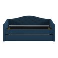 thumbnail image 5 of CorLiving Everly Modern Upholstered Twin Size Day Bed with Trundle and Nail Head Trim, Navy Blue, 5 of 10