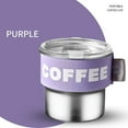 thumbnail image 2 of Coffee Cup With Lid 400Ml Stainless Steel Insulated Cup Portable Leak Proof Insulated Cup With Elastic Sleeve Household Office Car Spill Proof Coffee Cup Glass&Bottle, 2 of 7