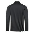 thumbnail image 3 of Holiday Gifts! Titcea Long Sleeve Shirts for Men Fleecing Liner Zipper Solid Color Round Neck Shirt Warm Comfort Tops, 3 of 3