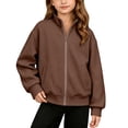 thumbnail image 2 of IUYRTFE Kids Boys Girls Corduroy Zip-Up Jacket, Regular Fit Stand Collar Long Sleeve 4-15 Years, 2 of 9