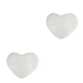 thumbnail image 2 of Wosthever Alfombra de pelo antideslizante en forma de corazón, alfombra peluda, alfombrillas mullidas de imitación de lana, alfombrilla peluda Blanco crema 30*40cm 2Conjunto, 2 of 6