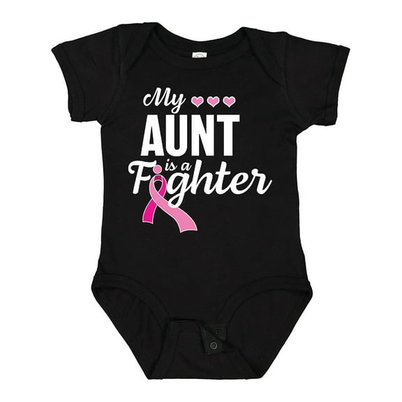 Inktastic Breast Cancer Awareness My Aunt is a Fighter Boys or Girls Baby Bodysuit