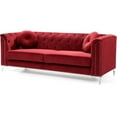 thumbnail image 3 of Home Square 2-Piece Set with Velvet Sofa and Loveseat in Burgundy, 3 of 12