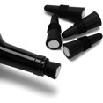 thumbnail image 1 of Tapón de silicona para botella de vino Brillar paquete de 5 negro Electrónica, 1 of 4