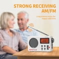thumbnail image 2 of Radio AM/FM Portátil, Radio Digital para Ducha, Mini Radio Estéreo con Puerto para Auriculares y Pantalla LCD, Altavoz con Conector para Auriculares, 2 of 5