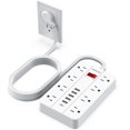 thumbnail image 1 of Protector contra sobretensiones Power Strip SMNICE, 8 salidas, 6 USB, cable de 10 pies, 1 of 7