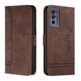 thumbnail image 1 of Leather Magnetic Closure Case with Flip Wallet Stand Function Cover compatible Moto G62 Cheap and fine, 1 of 5