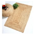 thumbnail image 2 of Handwoven Braided Jute Area Rug Rectangular Natural Reversible Farmhouse Carpet_5X7_Feet, 2 of 5