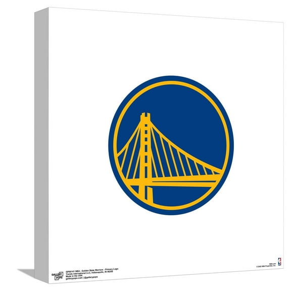 Gallery Pops NBA Golden State Warriors - Primary Logo Canvas Wall Art, Unframed Version, 12" x 12"