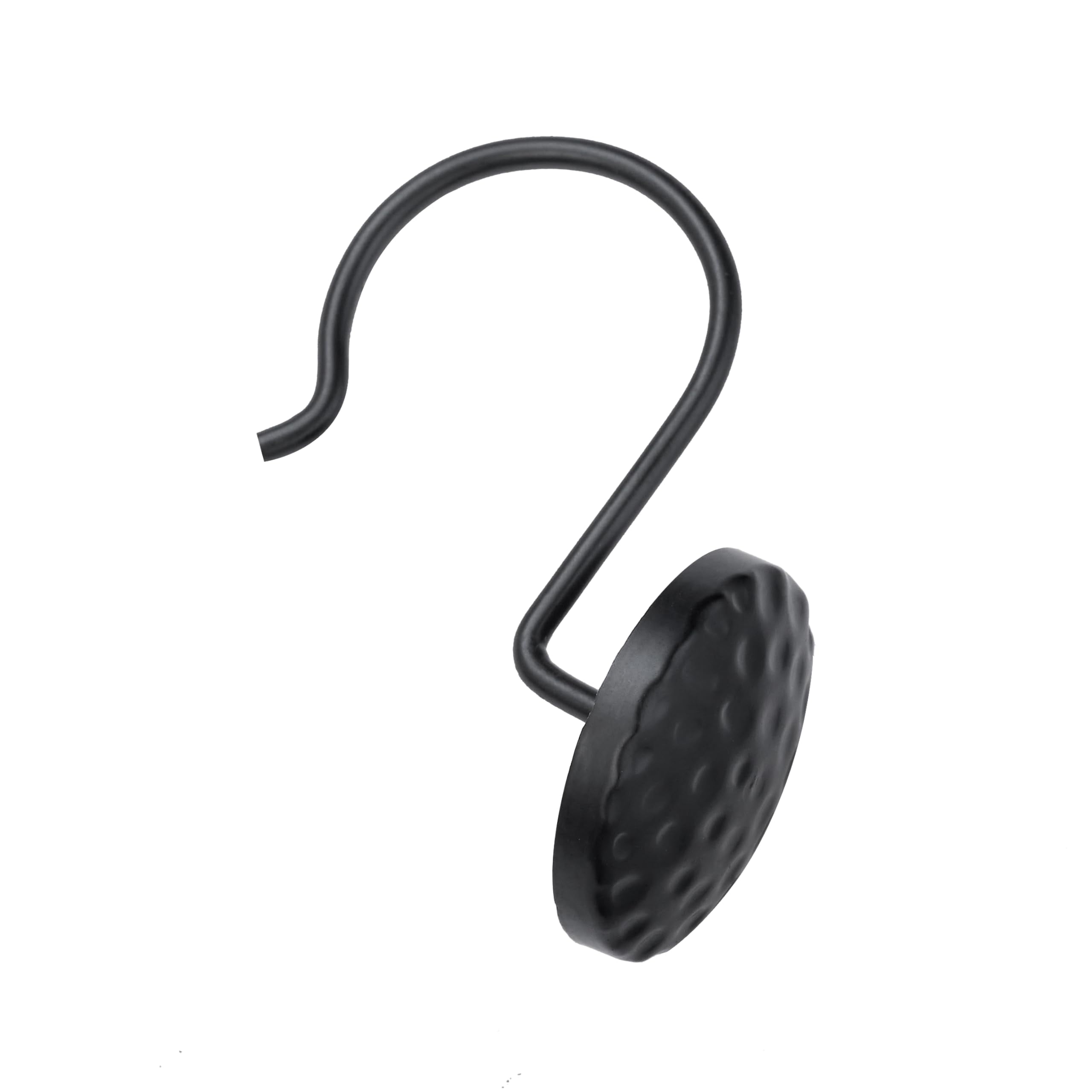 Utopia Alley Shower Rings Hooks, Shower Curtain Rings Hooks for Bathroom, Rust Resistant Shower Curtain Hooks Rings, Set of 12, Matte black