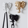 thumbnail image 2 of Gancho con forma de animal, ganchos para abrigos, llavero de pared, exquisito gancho decorativo para ropa, sombreros, batas de baño, toallas (tamaño: elefante, color: oro blanco), 2 of 4