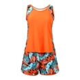 thumbnail image 6 of GEWSEY Blouson Tankini Swimsuits for Women 2026 Tummy Control Two Piece Bathing Suits with Sporty Pockets Swim Shorts (Orange, XL), 6 of 9