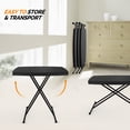 thumbnail image 6 of Small Adjustable Folding Table, 30" Portable Laptop TV Tray Desk, 13.8"-28" Height, HDPE Plastic & Steel Frame, 6 of 16