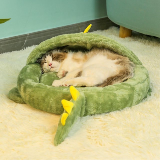 XWSHYW Casas para Mascotas para Gatos Al Aire Libre Colchón Semicerrado para Mascotas Pequeñas, Perrera Cálida y Bonita, Alfombrilla para Perros, Perrera para Mascotas, Alfombrilla Extraíble para Mas