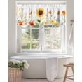 thumbnail image 4 of Pastoral Sunflowers Valances for Windows Farmhouse Floral Plants Leaves Valance Rod Pocket Light Filtering Short Window Treatments Curtains for Kitchen Bathroom Living Room Bedroom, 60 x 18 Inch, 4 of 7