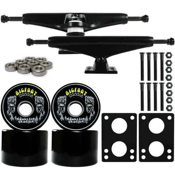 LONGBOARD Package CORE 7 in TRUCKS 76mm BIGFOOT WHEELS MC BLACK