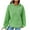 Green, variant on Aofany Women's Waffle Hoodies Sweatshirts Stripes Long Sleeve Pullover Oversize Drawstring Sweatshirt Spring Fall Clothing with Pockets
