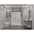 thumbnail image 3 of ANZZI Frameless Sliding Shower Door Rhodes Series with Handle 48 x 76 in. Matte Black, 3 of 8