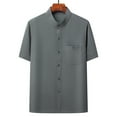 thumbnail image 3 of Shirts for Men Button Down Short Sleeve Shirt with Pocket Summer Casual Work Shirt, 3 of 3